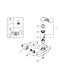 Смеситель для душа GROHE Eurostyle, белая луна (33590LS3)