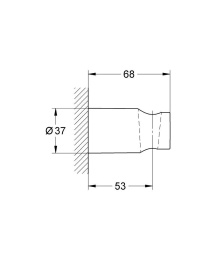 Держатель настенный для ручного душа GROHE Tempesta Cosmopolitan, хром (27594000)