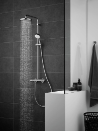 Душевая система GROHE Tempesta Cosmopolitan System 210 с термостатом для душа, хром (27922001/UA), уцененный товар