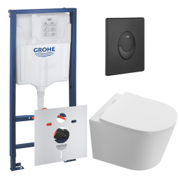 Комплект инсталляции GROHE Rapid SL 1000044 с унитазом Aquatek ТАУРУС AQ1580T-00 и сиденьем с микролифтом (NW0678)