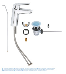 Смеситель для раковины GROHE Eurodisc Cosmopolitan, S-Size, хром (33190002)