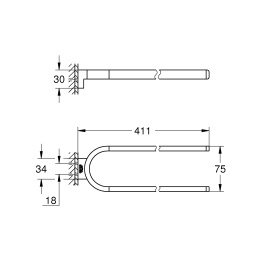 Держатель для полотенца GROHE Selection двойной, хром (41059000)