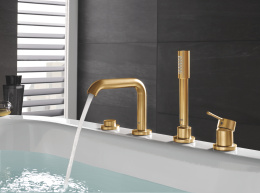 Смеситель для ванны GROHE Essence на 4 отверстия, холодный рассвет глянец (25251GL1)