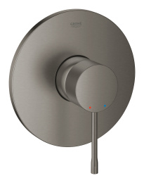 Внешняя часть смесителя для душа GROHE Essence скрытого монтажа, круглая, темный графит матовый (24168AL1)