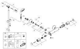 Термостат для душа GROHE Grohtherm 500 с душевым гарнитуром, хром (34797000)