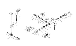 Термостат для душа GROHE Grohtherm 1000 с душевым гарнитуром, хром (34820004)