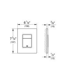 Панель смыва для унитаза GROHE Skate Cosmopolitan, 3 режима, холодный рассвет матовый (38732GN0)