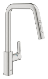 Смеситель для кухни GROHE Eurosmart выдвижной, суперсталь (30619DC0)