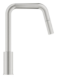 Смеситель для кухни GROHE Eurosmart выдвижной, суперсталь (30619DC0)