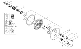 Внешняя часть термостата для ванны GROHE Grohtherm Special, хром (29095000)