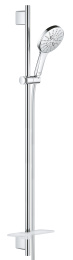Душевой гарнитур GROHE RainShower SmartActive 130 с мыльницей, 3 режима струи, душевая штанга 900 мм, 9,5 л/мин, хром (26548000)