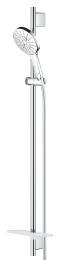Душевой гарнитур GROHE RainShower SmartActive 130 с мыльницей, 3 режима струи, душевая штанга 900 мм, 9,5 л/мин, хром (26548000)