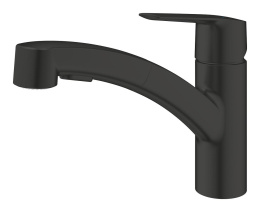 Смеситель для кухни GROHE Start c вытяжным изливом 2 режима, черный (303072431/UA), уцененный