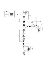 Смеситель для кухни GROHE Eurodisc, хром (32257001)