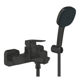 Душевая система GROHE Cubeo со смесителем для ванны, черный матовый (1018142430)