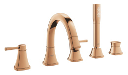 Смеситель для ванны GROHE Grandera двухвентильный, на 5 отверстий, на край ванны, теплый закат глянец (19919DA0)