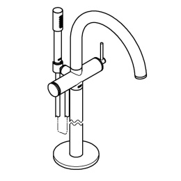 Внешняя часть смесителя для ванны GROHE Atrio напольного монтажа, хром (32653003)