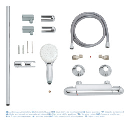 Термостат для душа GROHE Grohtherm 1000 с душевым гарнитуром, хром (34820004)