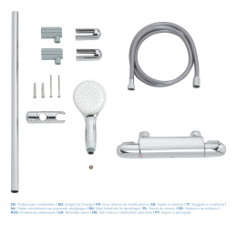 Термостат для душа GROHE Grohtherm 1000 с душевым гарнитуром, хром (34819004)