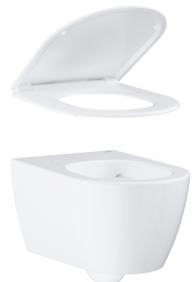 Унитаз подвесной GROHE Essence с сиденьем с микролифтом, альпин-белый (NW0123)