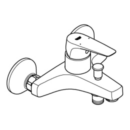 Смеситель для ванны GROHE BauFlow, хром (23756000/U1), уценненый товар