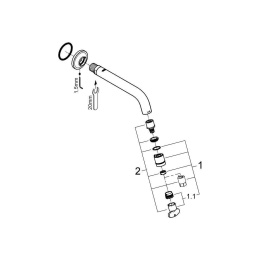 Кран для раковины GROHE Universal, без функции смешивания, хром (20203000)