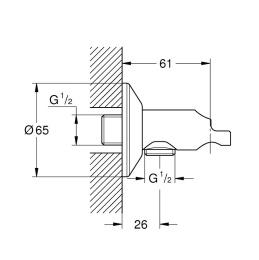 Готовый комплект для гигиенического душа GROHE BauFlow, хром (NW0067)