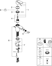 Смеситель для биде GROHE Eurosmart Cosmopolitan, S-size, хром (32840000)