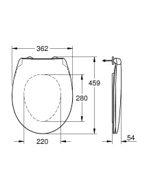 Сиденье для унитаза с микролифтом GROHE Bau Ceramic, альпин-белый (39493000/U), уцененный товар