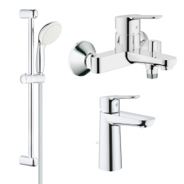 Комплект смесителей GROHE BauEdge с душевым гарнитуром, хром (NB0065)
