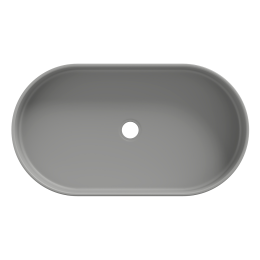 Раковина накладная Aqueduto ESPIRAL, овальная 390*600, серый матовый (ESP0230)