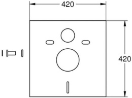 Комплект инсталляции GROHE Solido 4 в 1, с подвесным унитазом Lecico Sydney, сиденьем с крышкой и панелью смыва Skate Air (хром) (39460000)
