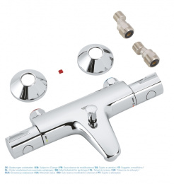 Душевая система GROHE New Tempesta 200 с термостатом для ванны, хром (NB0032-1)