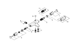 Душевая система GROHE New Tempesta 200 с термостатом для ванны, хром (NB0032-1)