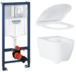Комплект инсталляции GROHE Rapid SL с унитазом Essence  и сиденьем с микролифтом (NW0127)