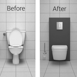 Система инсталляции GROHE Solido Monobloc для подвесного унитаза, сланцево-серый (39377XI0)