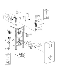 Система инсталляции GROHE Solido Monobloc для подвесного унитаза, сланцево-серый (39377XI0)