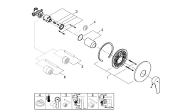 Смеситель для душа GROHE Start Edge QuickFix скрытого монтажа, в комплекте с монтажной частью, хром (24202001)