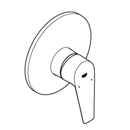 Смеситель для душа GROHE Start Edge QuickFix скрытого монтажа, в комплекте с монтажной частью, хром (24202001)