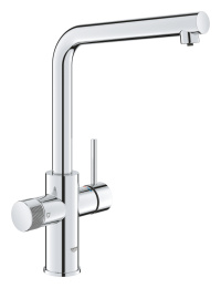 Смеситель для кухонной мойки GROHE Blue Pure Minta с функцией фильтрации, без фильтра в комплекте, хром (30600000)