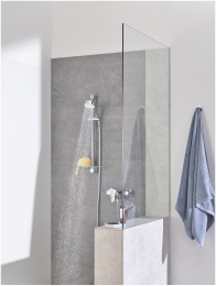 Душевой гарнитур GROHE Tempesta Cosmopolitan 100 с мыльницей, 1 режим струи, душевая штанга 600 мм, 7 л/мин, хром (26083002)