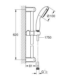 Готовый комплект для душа GROHE Eurosmart New (NSB0031-1)
