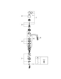 Смеситель для кухни GROHE Euroeco, хром (32750000)