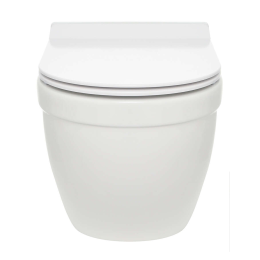 Унитаз AQUAme подвесной с сиденьем с микролифтом, смыв Quiet, белый (AQM2010)