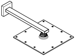 Верхний душ GROHE Rainshower Allure 230 с кронштейном, 9,5 л/мин, 1 режим, 286 мм, хром (26064000)