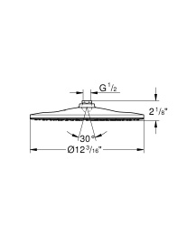 Верхний душ GROHE Rainshower Mono 310, 7,5 л/мин, 1 режим, хром (26562000)