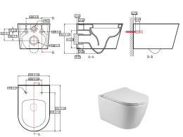 Комплект инсталляции GROHE 38775001 с унитазом Aquatek БЕТТА и сиденьем с микролифтом (NW0186)