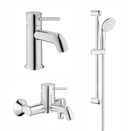 Готовый комплект для ванной комнаты GROHE BauClassic, хром (NB0057)