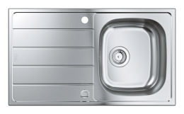 Мойка GROHE K200 45-S 86/50 1.0 с корзинчатым вентилем, нержавеющая сталь (31552SD1)