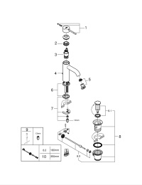 Смеситель для раковины GROHE Essence с донным клапаном, S-size, хром (23591001)